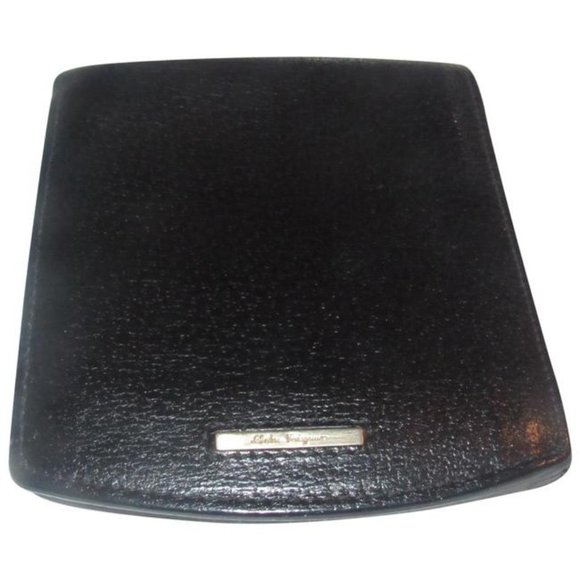 Salvatore Ferragamo Black Bill Fold Leather Wallet - Picture 1 of 10